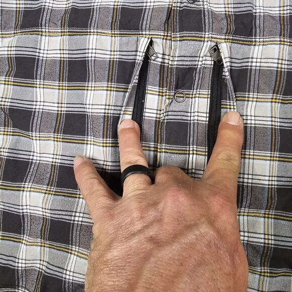 511 Tactical Shirt Medium Plaid Covert Snap Button Concealed Carry Leo Detective - Picture 3 of 9